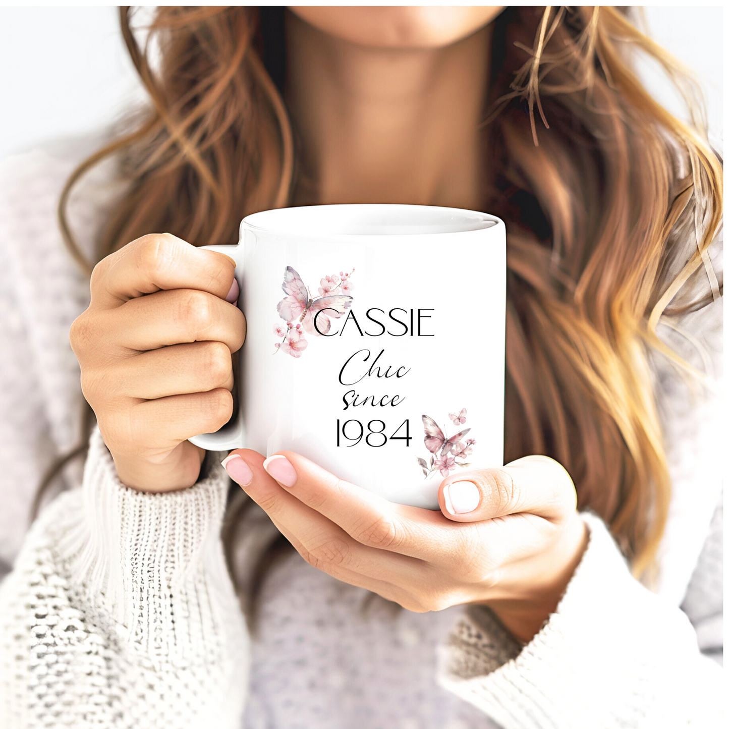 Personalised chic since year mug