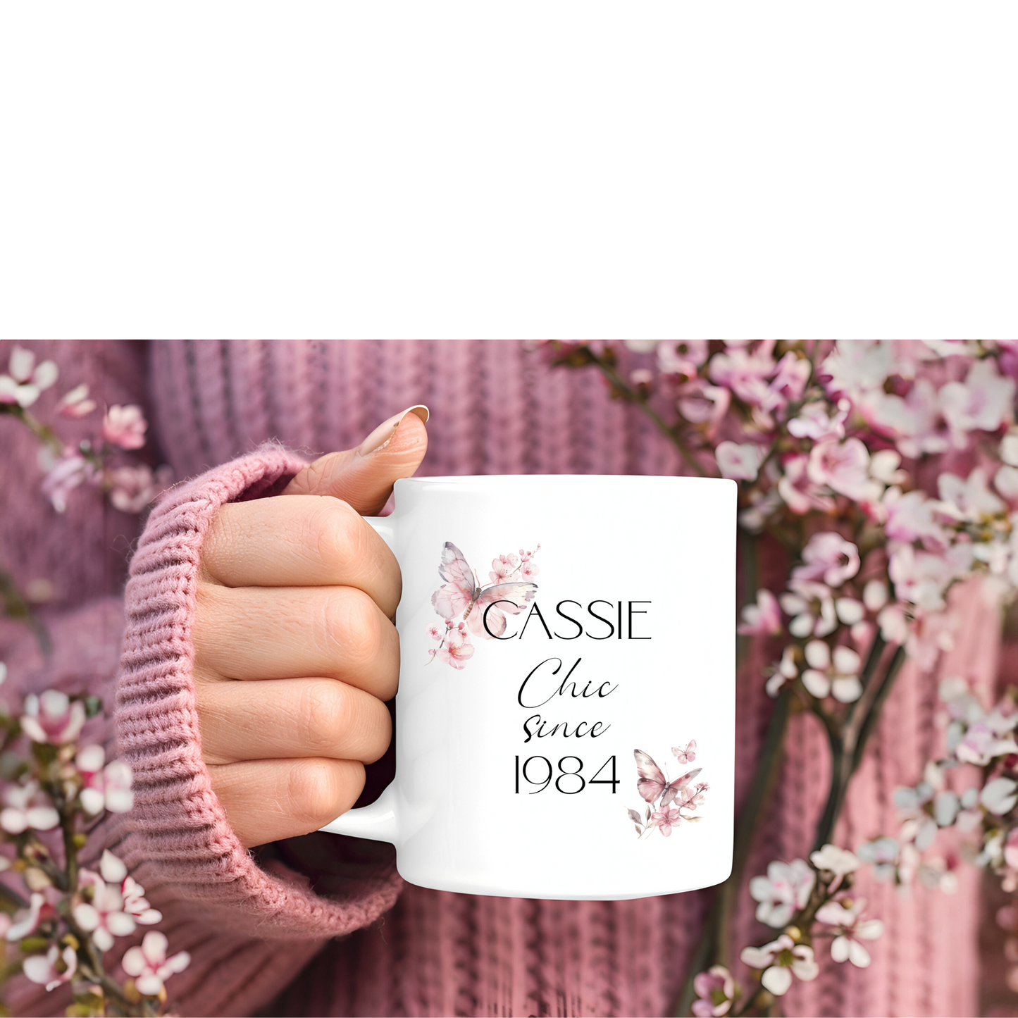 Personalised chic since year mug