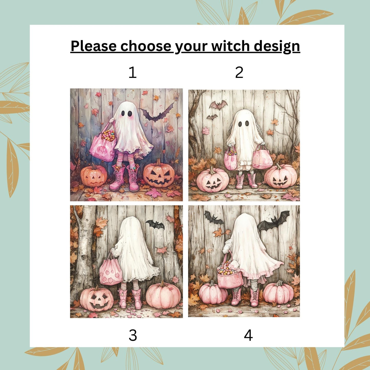 Personalised little girl ghost halloween mug